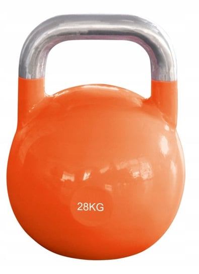 Kettlebell żeliwny 28kg kettle Odważnik Ciężarek Pomarańczowy inna (Inny)