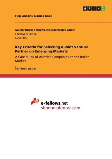 Key Criteria for Selecting a Joint Venture Partner on Emerging Markets Linhart Filip