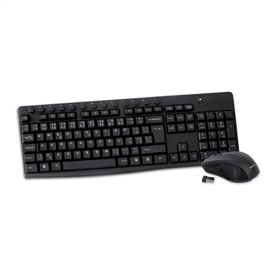 Keyboard Cz + Mouse Omega Okm071B M-Media W-Less Set 2.4Ghz Black [44440] OMEGA