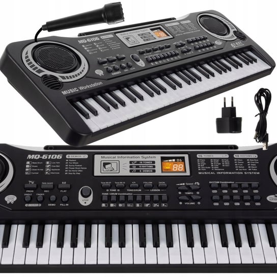 KEYBOARD DLA DZIECI ORGANY Z MIKROFONEM ELEKTRYCZNE DO NAUKI GRY + ZASILACZ Inny producent