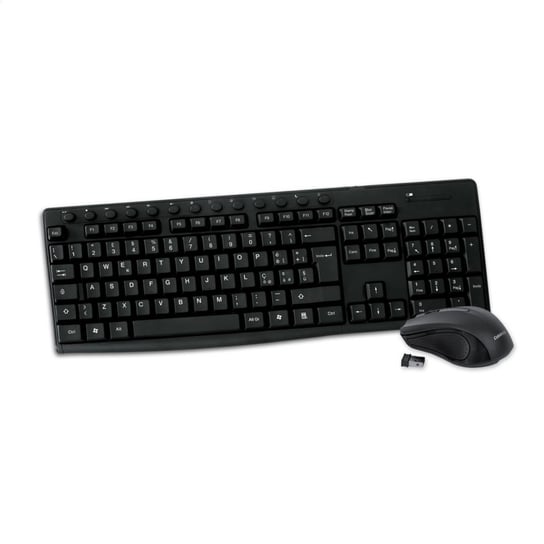 Keyboard It + Mouse Omega Okm071B M-Media W-Less Set 2.4Ghz Black [44442] OMEGA
