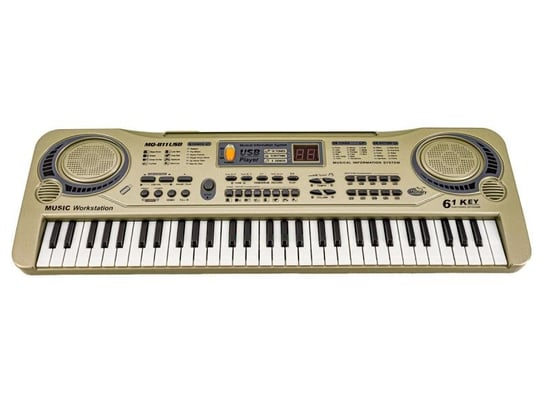 Keyboard Mq-811 Organki, 61 Klawiszy, Zasilacz, Mikrofon, Usb Zabawkowy Zawrót Głowy