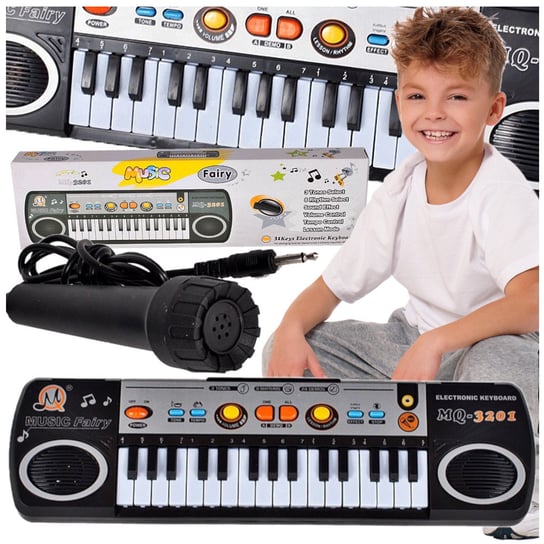 Keyboard Pianino Organy Dla Dzieci Z Mikrofonem - Do Nauki Gry U131 elektrostator