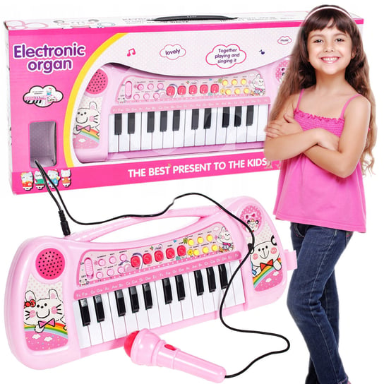 Keyboard Pianino Organy Dzieci Pianinko + Mikrofon Y153 elektrostator