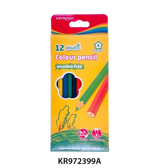 KEYROAD, Kredki Ołówkowe Keyroad Bezdrzewne 12 Kolorów 1Szt. Keyroad