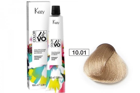 Kezy Color Vivo, Farba do włosów 10.01 naturalnie popielaty bardzo bardzo jasny blond, 100 ml KEZY