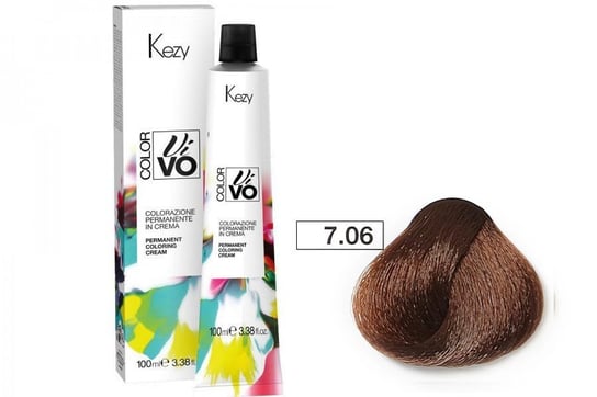 Kezy Color Vivo, Farba do włosów 7.06 blond marron glace, 100ml KEZY