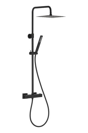 KFA Armatura Logon Black zestaw prysznicowy Premium ścienny termostatyczny z deszczownicą czarny mat 5746-920-81 Inna marka