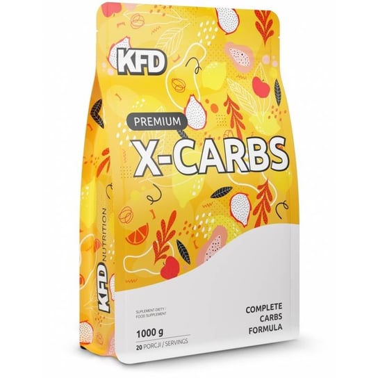 KFD Premium X-Carbs - 1000 g truskawkowo - malinowy energia regeneracja KFD