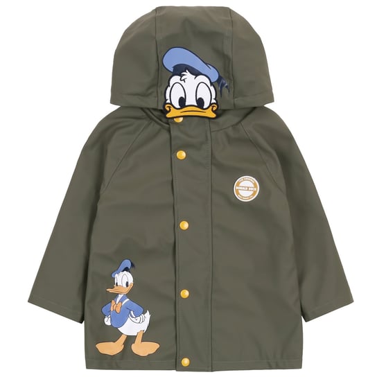 Khaki płaszcz przeciwdeszczowy z kapturem Kaczor Donald DISNEY 3-6 m 68 cm Disney