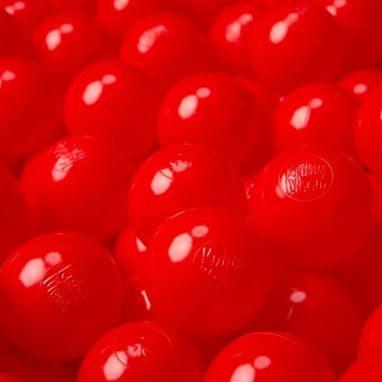 KiddyMoon, plastikowe piłeczki 6cm czerwony 100/6cm KiddyMoon