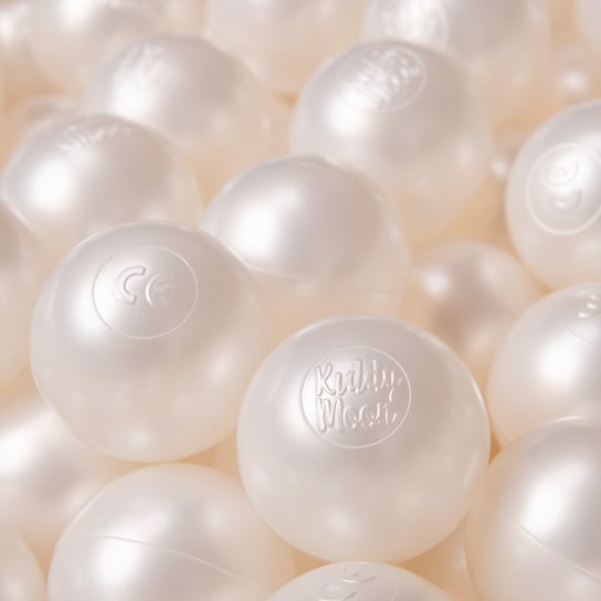 KiddyMoon, plastikowe piłeczki 6cm perła 100/6cm KiddyMoon