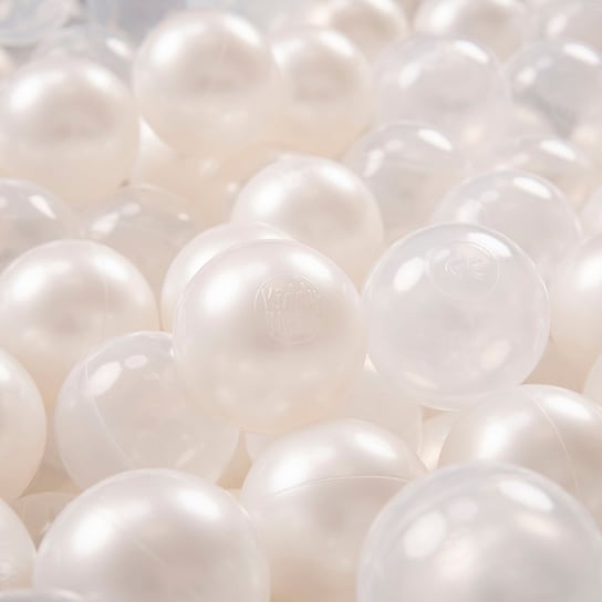 KiddyMoon, plastikowe piłeczki 6cm perła-transparent 300/6cm KiddyMoon