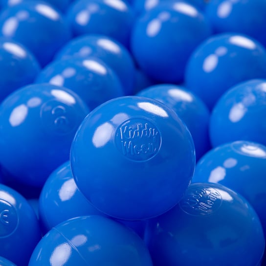 KiddyMoon Plastikowe piłeczki 7cm niebieski 100 Zabawka zestaw kulek KiddyMoon