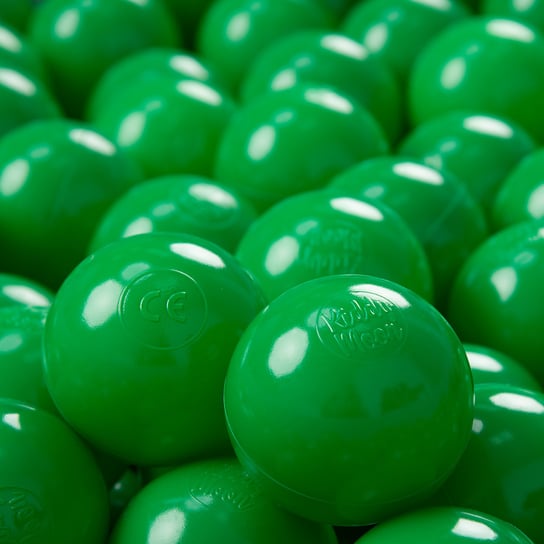 KiddyMoon Plastikowe piłeczki 7cm zielony 100 Zabawka zestaw kulek KiddyMoon