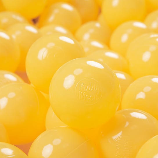 KiddyMoon Plastikowe piłeczki 7cm żółty 200 Zabawka zestaw kulek KiddyMoon