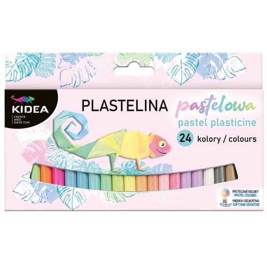 Kidea, Plastelina pastelowa, 24 kolory KIDEA
