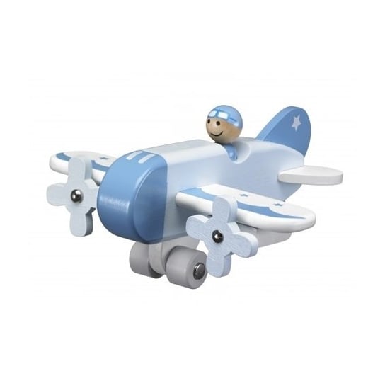 Kids Concept, drewniany samolot, niebieski Kids Concept