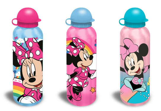 Kids Euroswan, Bidon aluminiowy butelka na wodę 3wz Myszka Minnie Minnie Mouse, 500 ml Kids Euroswan