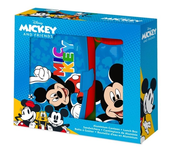 Kids Euroswan, Zestaw Bidon aluminiowy + śniadaniówka Myszka Miki Mickey Mouse Kids Euroswan
