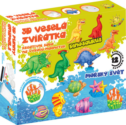 Kids World, magnetyczny zestaw kreatywny 3D Wesołe Zwierzątka Kids World