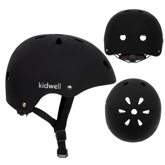 Kidwell, Orix, kask ochronny dziecięcy, rozmiar S, na rolki, rower, hulajnogę, BLACK MAT Kidwell