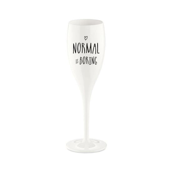 Kieliszek do szampana "Normal is boring" KOZIOL, biały, 100 ml Koziol