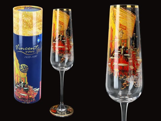 Kieliszek do szampana - V. Van Gogh. Taras kawiarni w nocy (CARMANI) Carmani