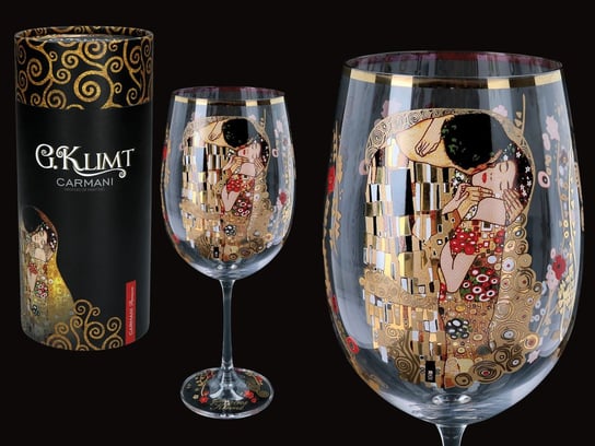 Kieliszek do wina - G. Klimt. The Kiss (CARMANI) Carmani