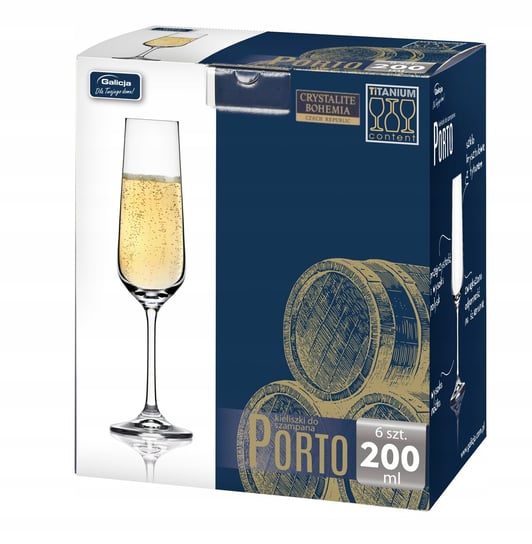 Kieliszki Do Szampana Bohemia Porto 200Ml 6Szt Galicja