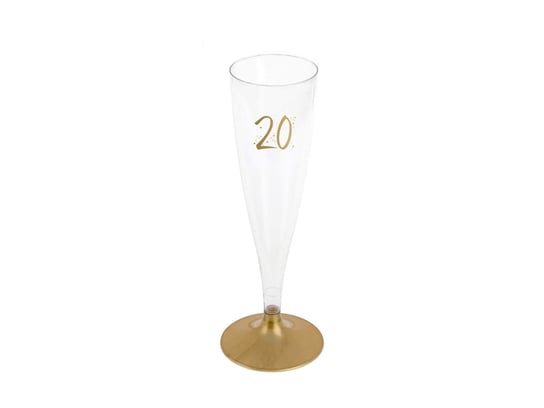 Kieliszki do szampana na dwudzieste urodziny - 140 ml - 6 szt. SANTEX