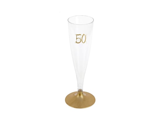 Kieliszki do szampana na pięćdziesiąte urodziny - 140 ml - 6 szt. SANTEX