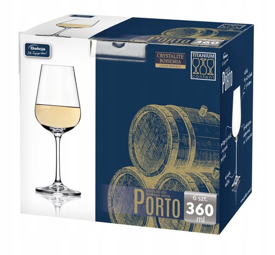 Kieliszki Do Wina Białego Bohemia Porto 360Ml 6Szt Galicja