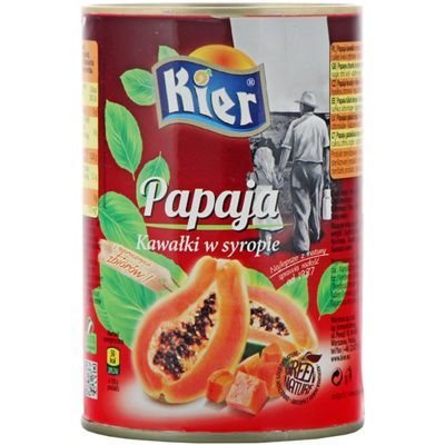 Kier, Papaja kawałki w syropie, 425 g Kier