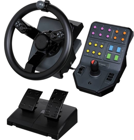 Kierownica, pedały i boczny panel do symulatorów farmy LOGITECH Heavy Equipment Bundle Farm Sim Controller 945-000062 Logitech