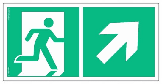 Kierunek do wyjścia ewakuacyjnego w górę w prawo - LIBRES POLSKA SP LIBRES