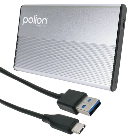 Kieszeń obudowa dysku HDD/SSD 2,5 SATA USB 3.2 USB-C -> USB-A | aluminium Polion