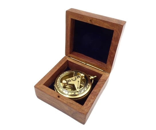 Kieszonkowy Kompas z zegarem słonecznym w pudełku House of Gadgets