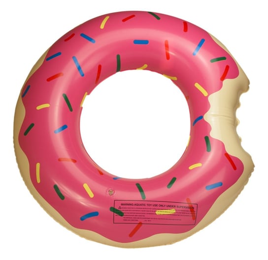 KIK, koło dmuchane Donut, 80cm różowe ikonka
