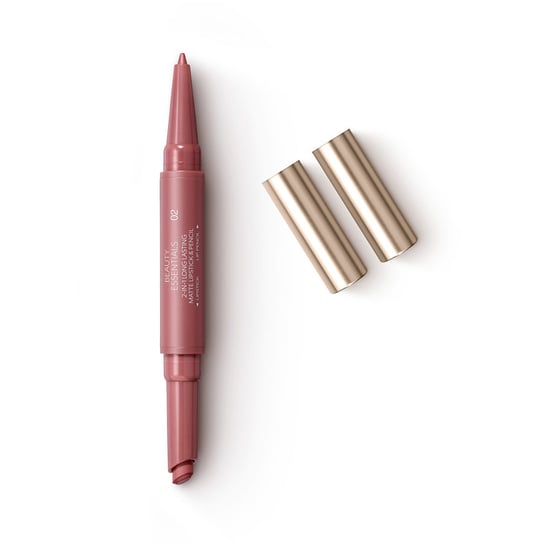 KIKO Milano, Beauty Essentials 2-in-1 Long Lasting Matte Lipstick & Pencil, Matowa Pomadka I Kredka O Trwałości Do 8h 02 Hearty Brown, 0.9g KIKO Milano