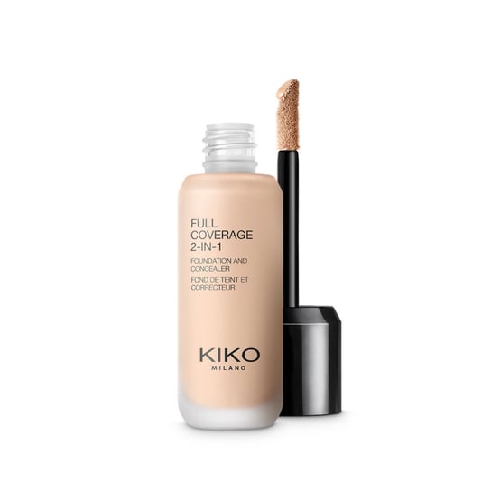 KIKO Milano, Full Coverage 2-in-1 Foundation & Concealer, Mocno Kryjący Podkład I Korektor 2w1, N01 Neutral 01 , 25ml KIKO Milano