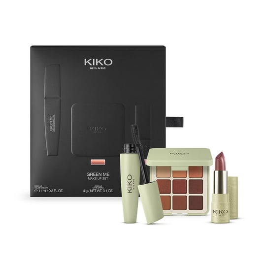 KIKO Milano, Green Me Make Up Set, zestaw prezentowy kosmetyków do makijażu, 3 szt. KIKO Milano