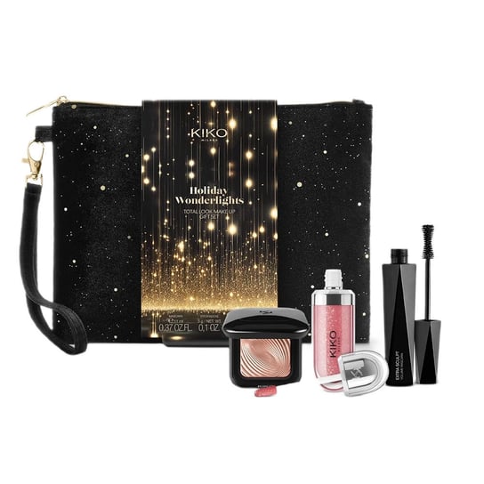 KIKO Milano, Holiday Wonderlights Total Look Make Up Gift Set, zestaw metaliczny cień do powiek, 3g + tusz do rzęs, 11ml + błyszczyk do ust, 6.5ml KIKO Milano