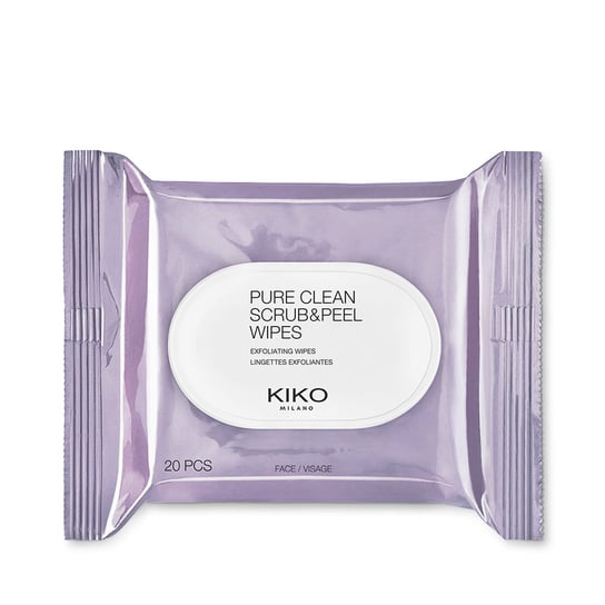 Kiko Milano, Pure Clean Scrub&Peel Wipes, Chusteczki złuszczająco-odświeżające do twarzy, 20 szt. KIKO Milano