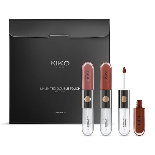 KIKO Milano, Unlimited Double Touch Lipstick Kit, zestaw prezentowy kosmetyków do makijażu, 3 szt. KIKO Milano