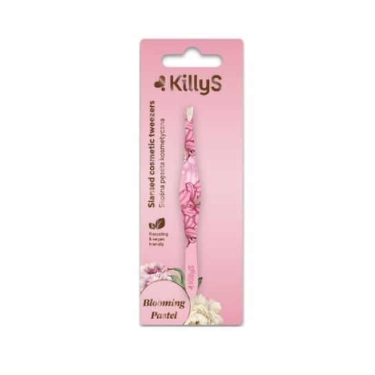 KillyS, Blooming Pastel Slanted Cosmetic Tweezers skośna profilowana pęseta kosmetyczna Killys