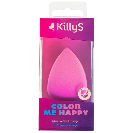 KillyS,Color Me Happy gąbeczka 3D do makijażu Różowa Killys