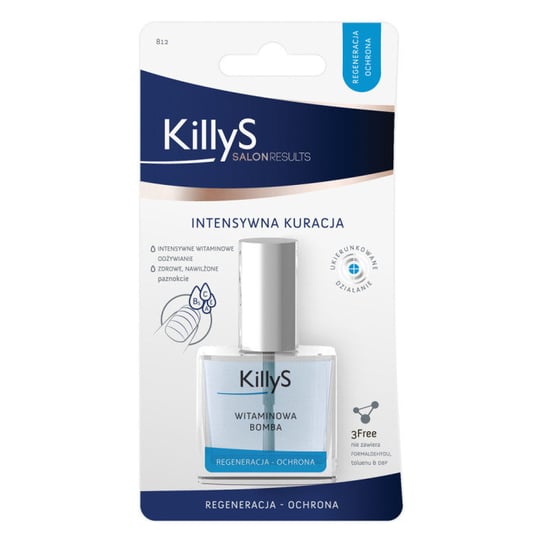 Killys, Salon Results Vitamin Booster, odżywka witaminowa do osłabionych i łamiących się paznokci, 10 ml Killys