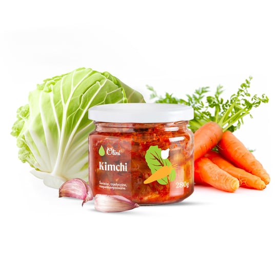 Kimchi Niepasteryzowana, Naturalna, Probiotyczna Kiszonka 280 G Olini Olini