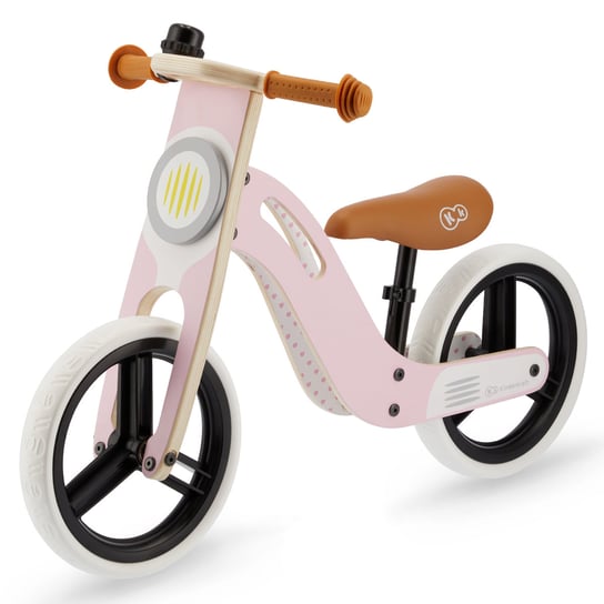 Kinderkraft, rowerek biegowy drewniany Uniq, różowy Kinderkraft